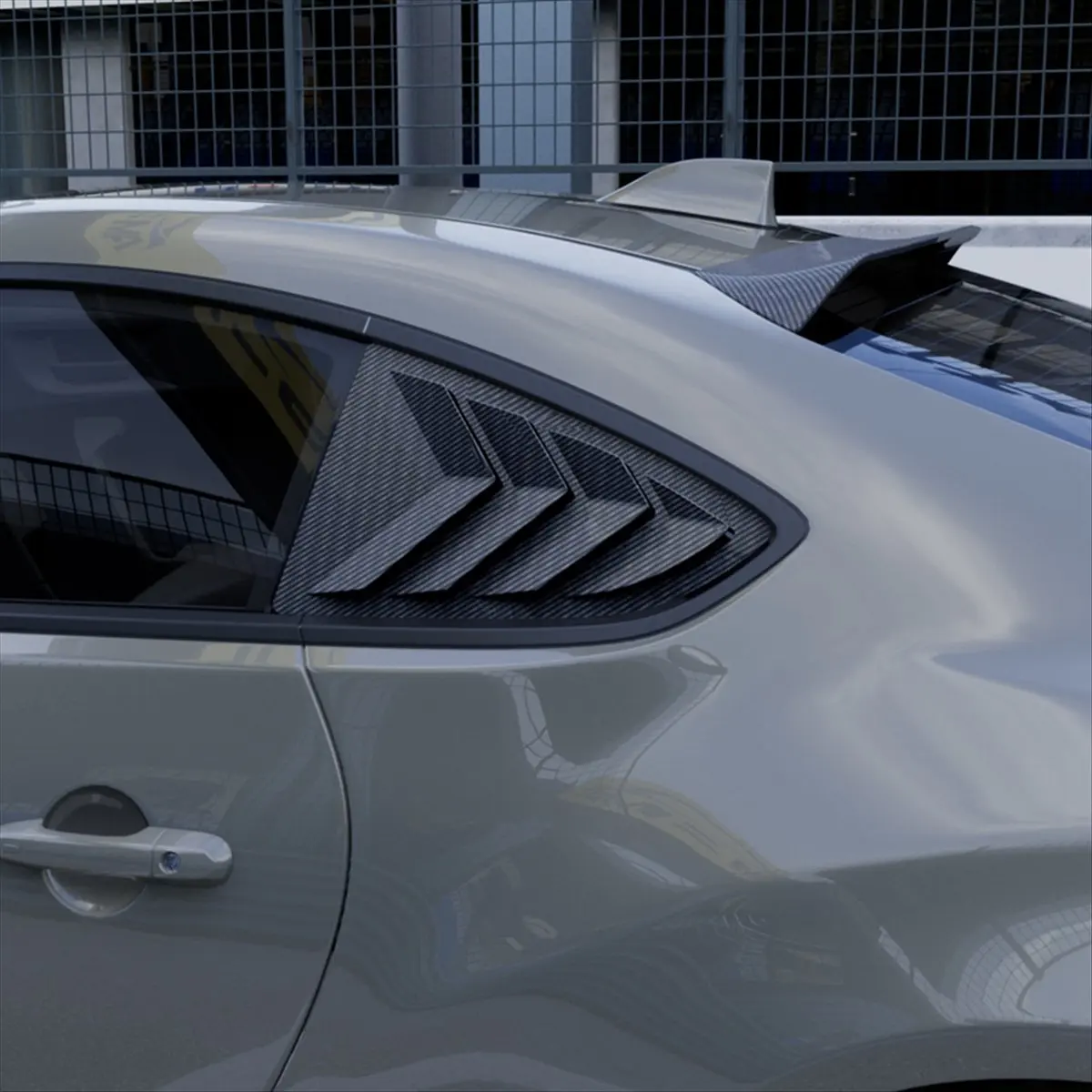 Super Sale Car Rear Triangular Window Louvers Shutters Blinds Cover Trim for Toyota GR86 Subaru BRZ 2022+ Carbon Fiber Pattern