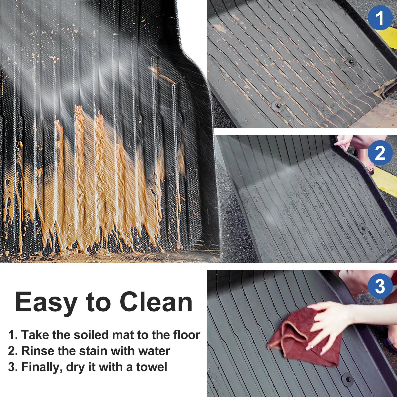 LUCKEASY for BYD Yuan UP/Atto 2 2026 Car Floor Mats Protective Mat Interior Accessories Cargo Liner Trunk Mat Only Fit RHD view 6