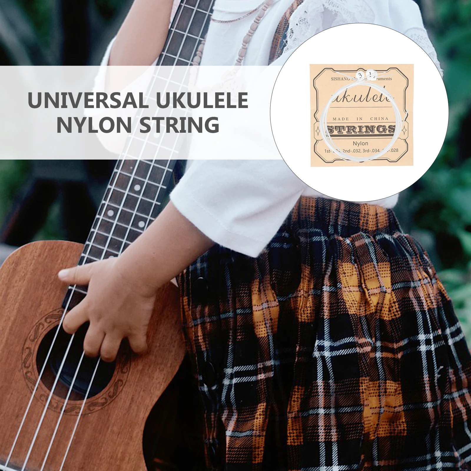 

4 Sets Ukulele Instrument Accessory Accessories Guitar String Musical Parts Nylon