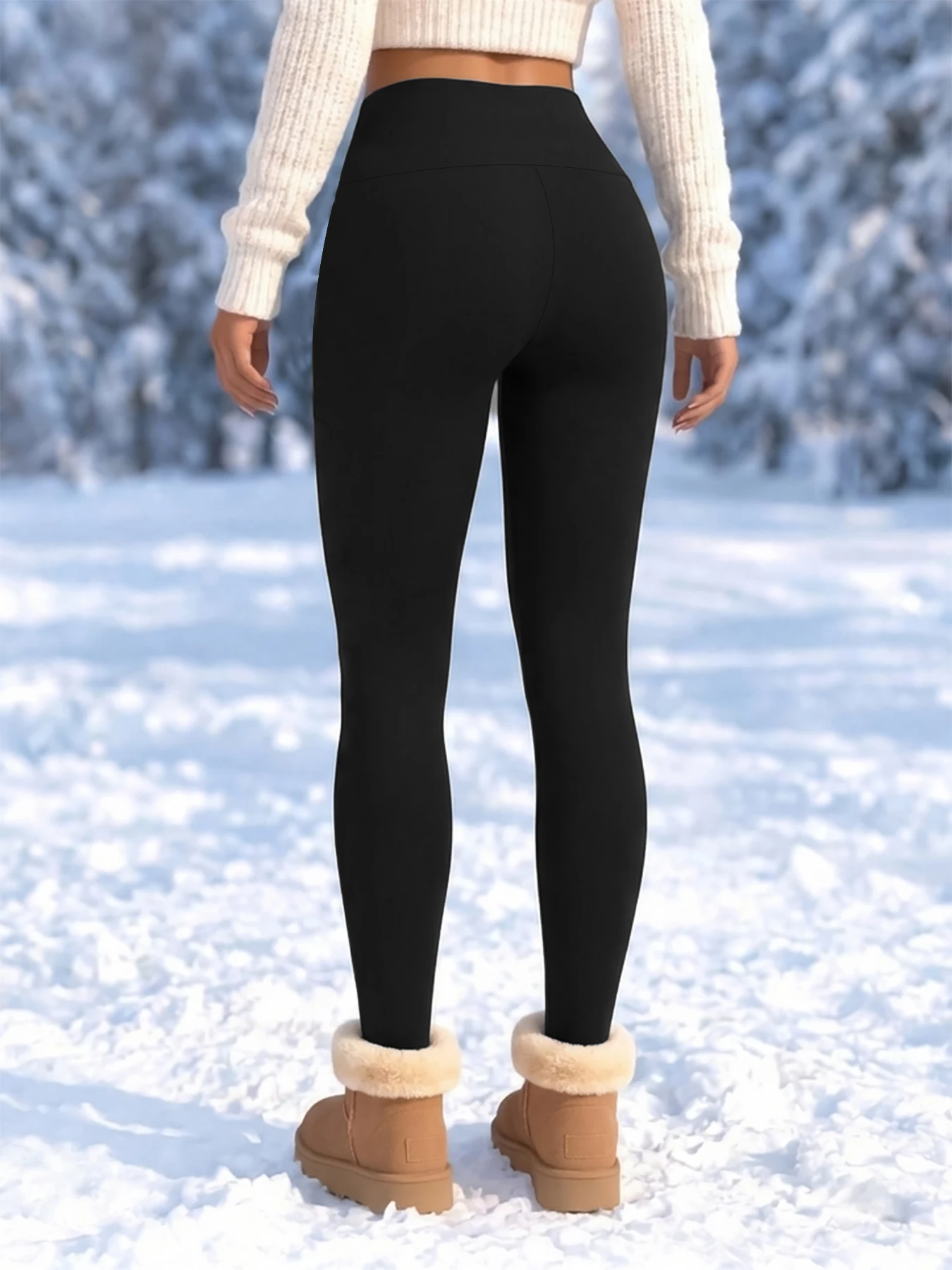3 Pack Womens Thermal Fleece Lined High Waisted with pockets Leggings, Workout Winter Warm Thick Tights Soft Yoga Running Pants