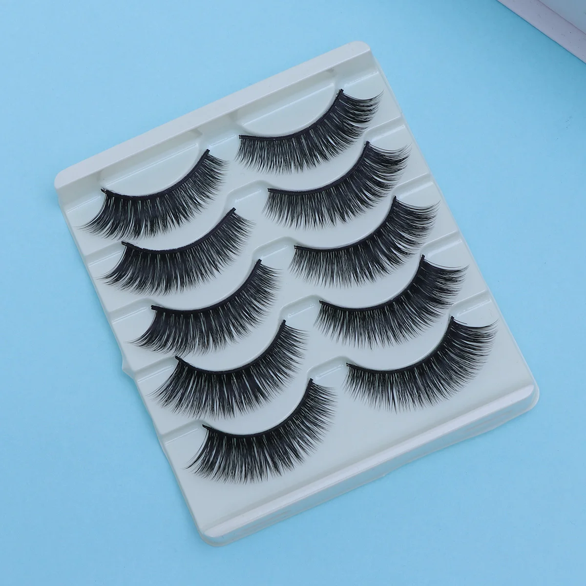 

5Pairs Natural 3D False Eyelashes Long Thick Lashes for Women Girls Odorless Premium Texture Easy to Apply