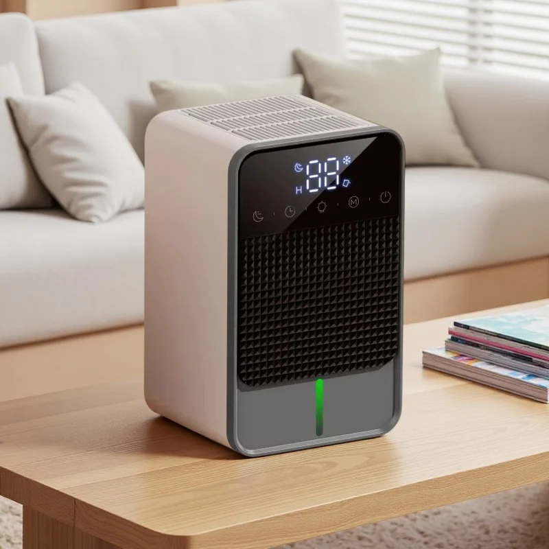 

New Timer Dehumidifier Home Bedroom Basement Dryer Display Semiconductor Air Moisture Extractor Low Noise Quiet