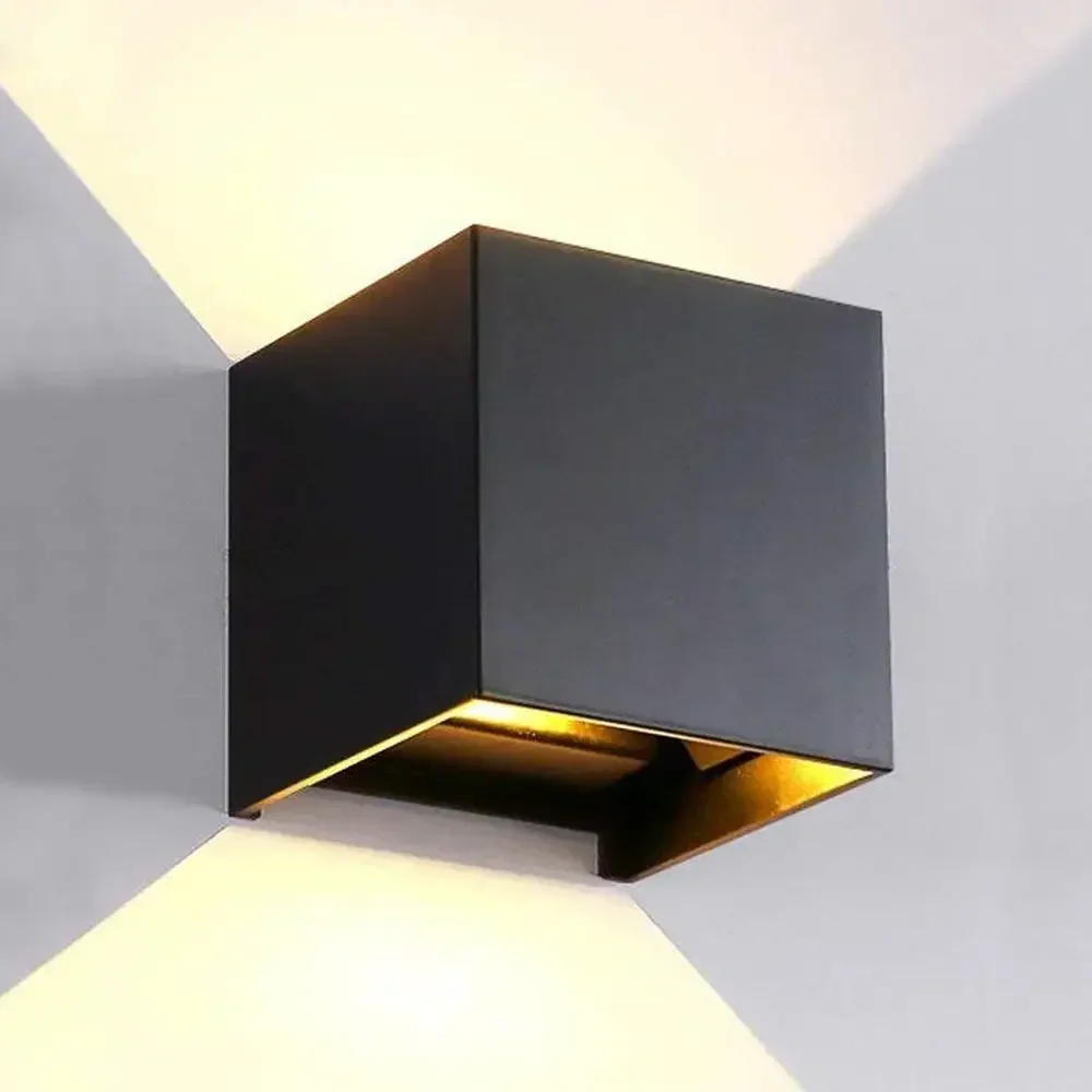 Modern Waterproof LED Wall Lamp Indoor Outdoor Wall Light Bedside Lamp Living Room Home Lighting Sconce Porch and Garden 12W