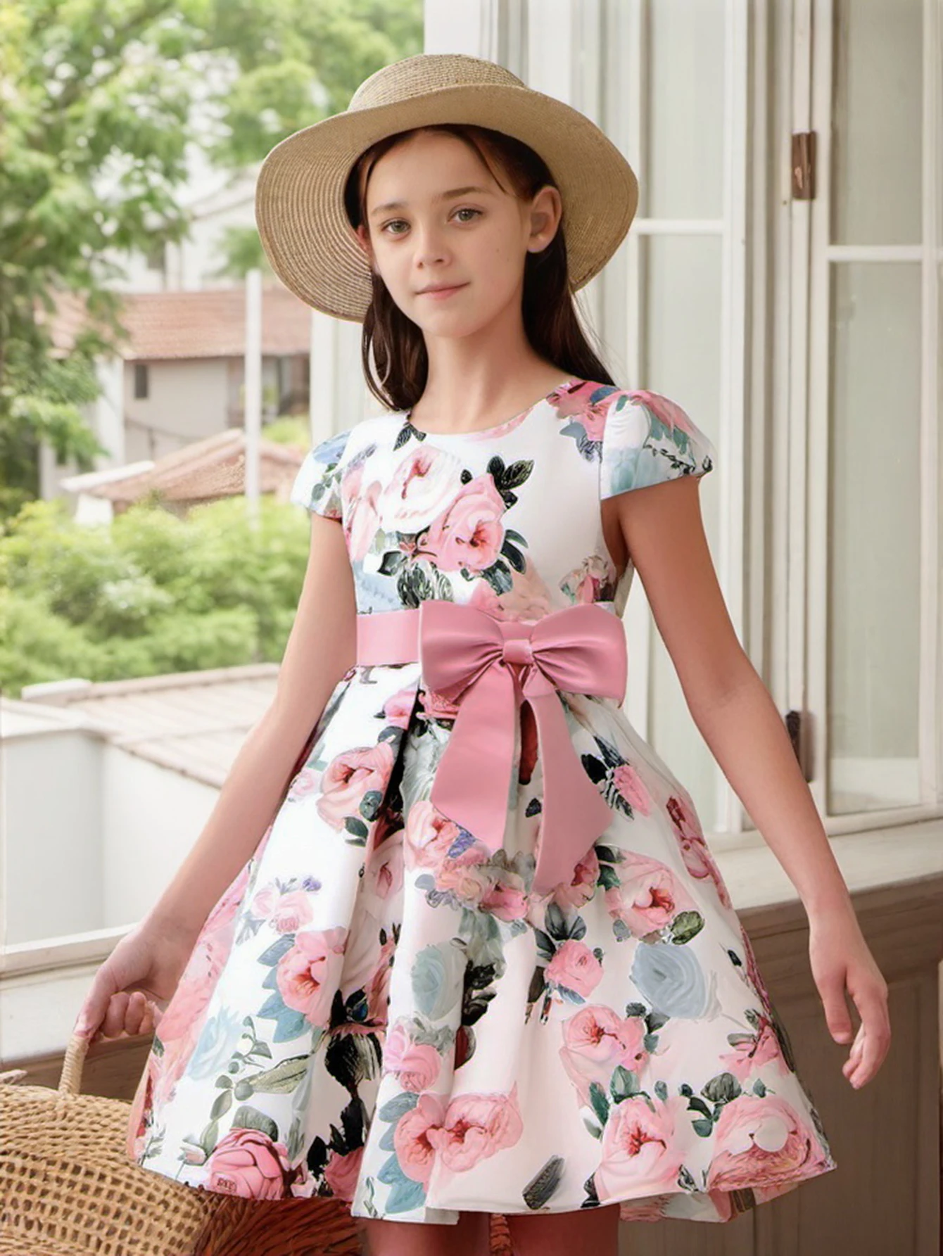 New Girls Kids Flower Elegant Causal Princess Party Dresses Children Clothing Christmas Birthday Wedding Party Baby Girl Dress