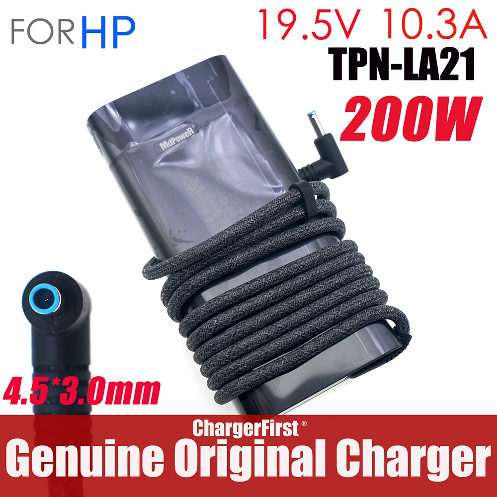 Genuine 19.5V 10.3A 200W TPN-DA21 TPN-LA21 TPN-DA23 TPN-CA23 AC Adapter Charger For HP GAMING OMEN ZBOOK 15 17 Power Supply