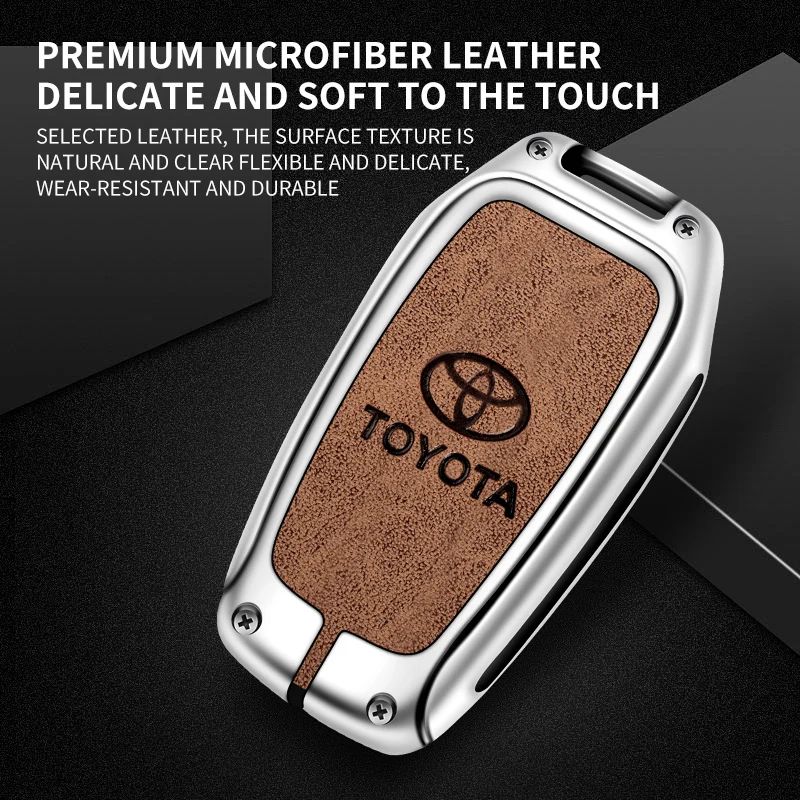 Car Key Case Cover Shell For Toyota Land Cruiser 200 Prado Crown Yaris Cross Hilux Innova Fortuner Camry Alphard PREVIA Vellfire