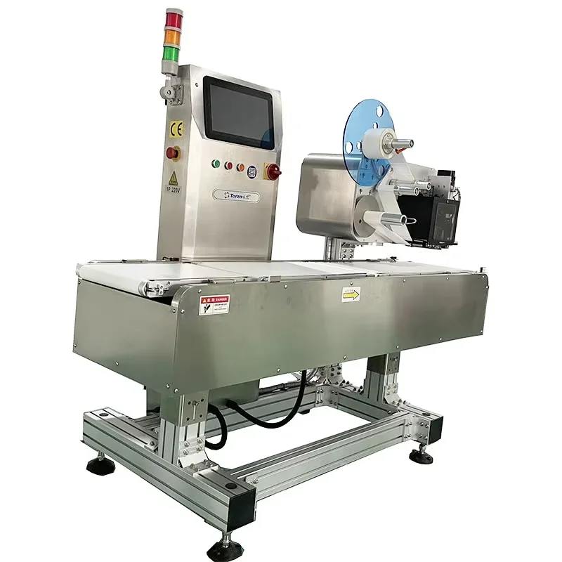 Stainless Steel Automatic Weighing Labeling Machine with Printer for Chemical Industry