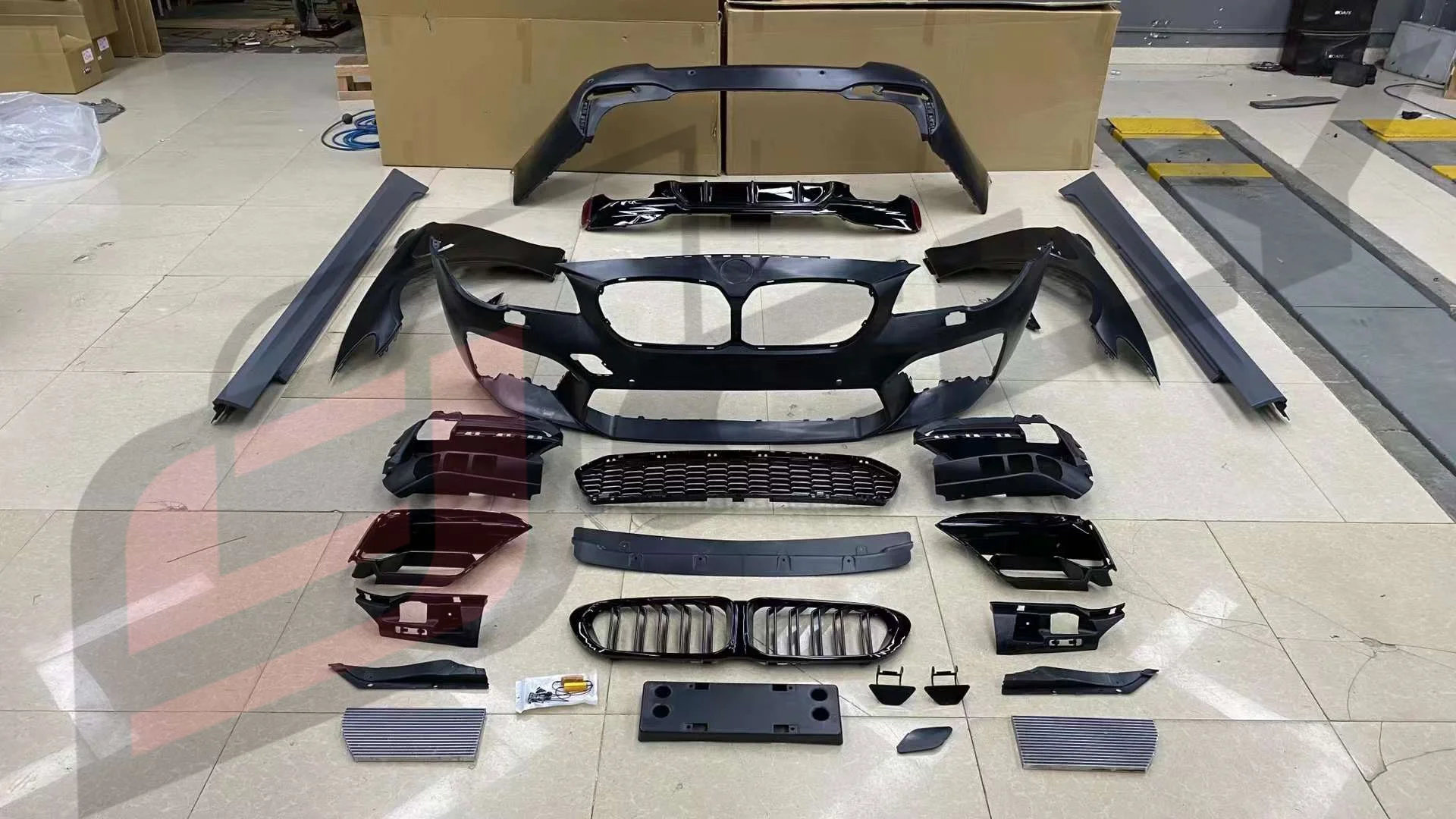 CLY Car Bumpers for 2009+  5 Series F10 F18 Facelift 2021 M5 Front Rear Car Bumpers Grilles LED Fenders Side Skirt Diffuser