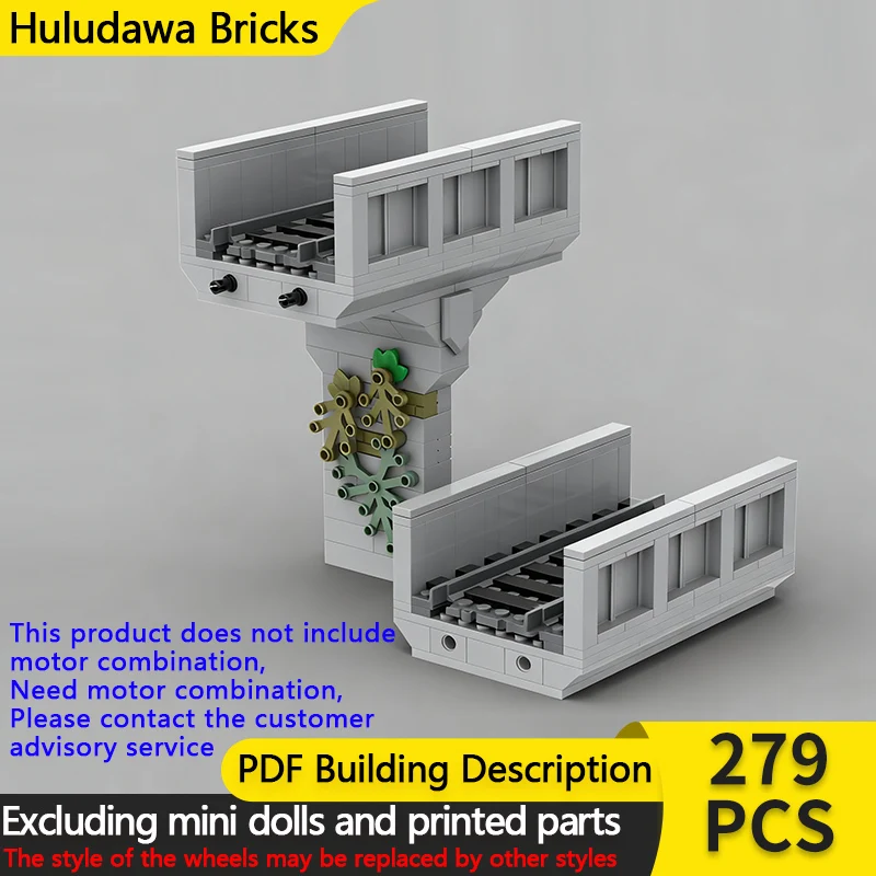 

Модель City Street View MOC, строительные кирпичи, повышенная линия поезда, модульная технология, детские праздничные подарки, сборка игрушек, костюм