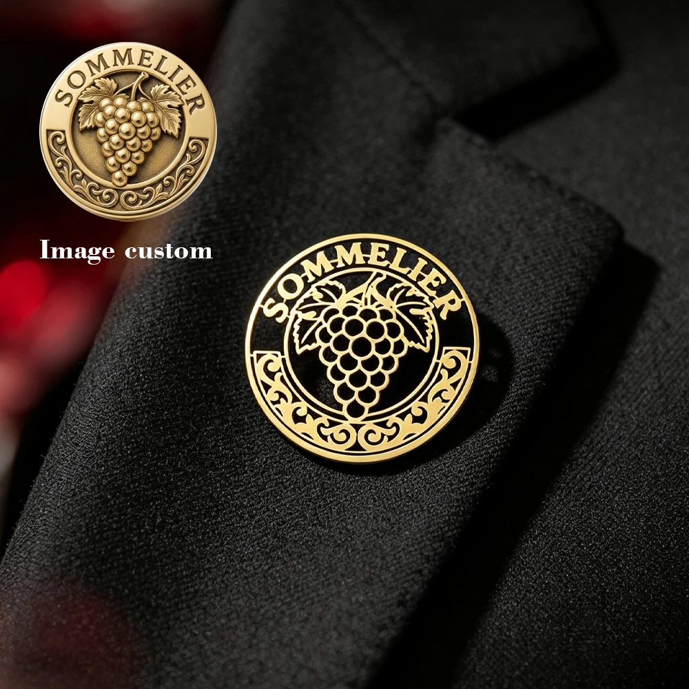 Personalized Customized Brooch Custom Any Logo Image Brooch Stainless Steel Custom Badge Fashion Clothing Jewelry Accessories