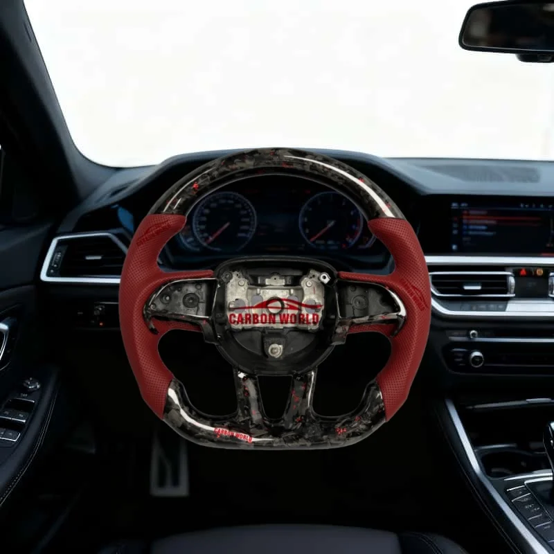 

Forged Carbon Fiber Sports Steering Wheel for Dodge 2015 2016 2017 2018 2019 Charger SXT/GT/RT/Charger/Challenger/Jeep SRT Track