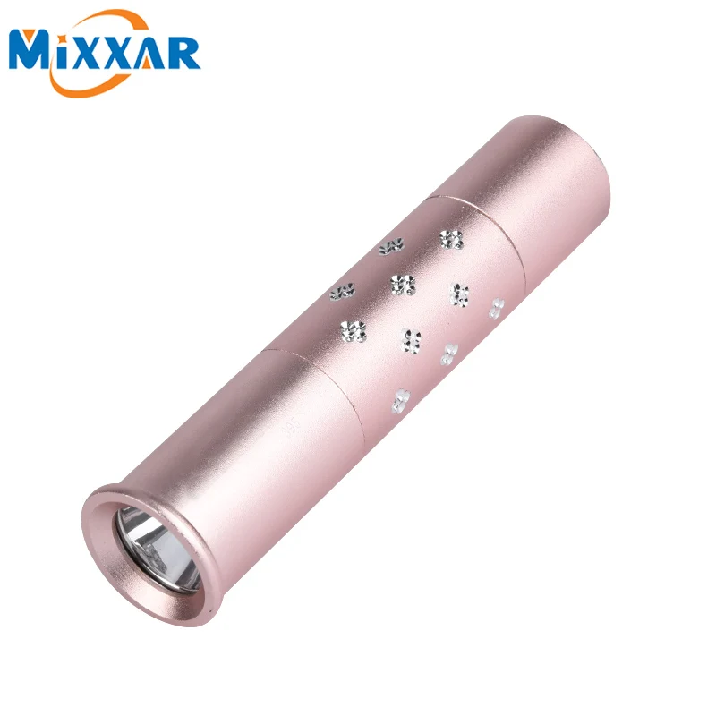 ZK20 Fashion Fluorescent Detect  mini flashlight led lamp 365nm Rose Color Portable Torch pen light UV Lamp check pet flashlight