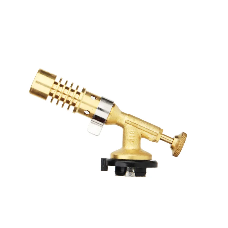 PISTOLA DE PULVERIZACIÓN de cartucho portátil de latón, PISTOLA DE PULVERIZACIÓN de cobre, encendedor de barbacoa para acampar al aire libre,