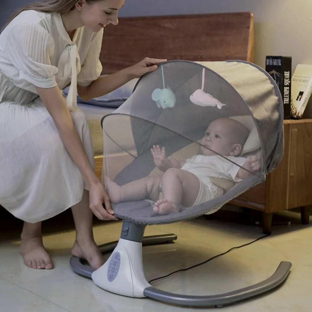 Electric Baby Rocker Newborns Cradle Seat Soothing Swing Chair Music Motion Infant Sleep Baby