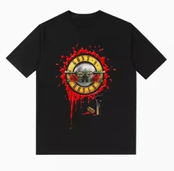 Camiseta de manga corta de Guns N Roses Nirvana para hombre, ropa de media manga, camiseta de gran tamaño