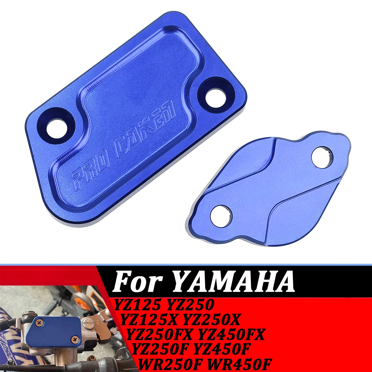 

Motorcycle Fluid Cylinde Cap Front Rear Brake Reservoir Cover For Yamaha YZ 125 250 250F 450F YZ250FX 2008-2021 Motocross Parts