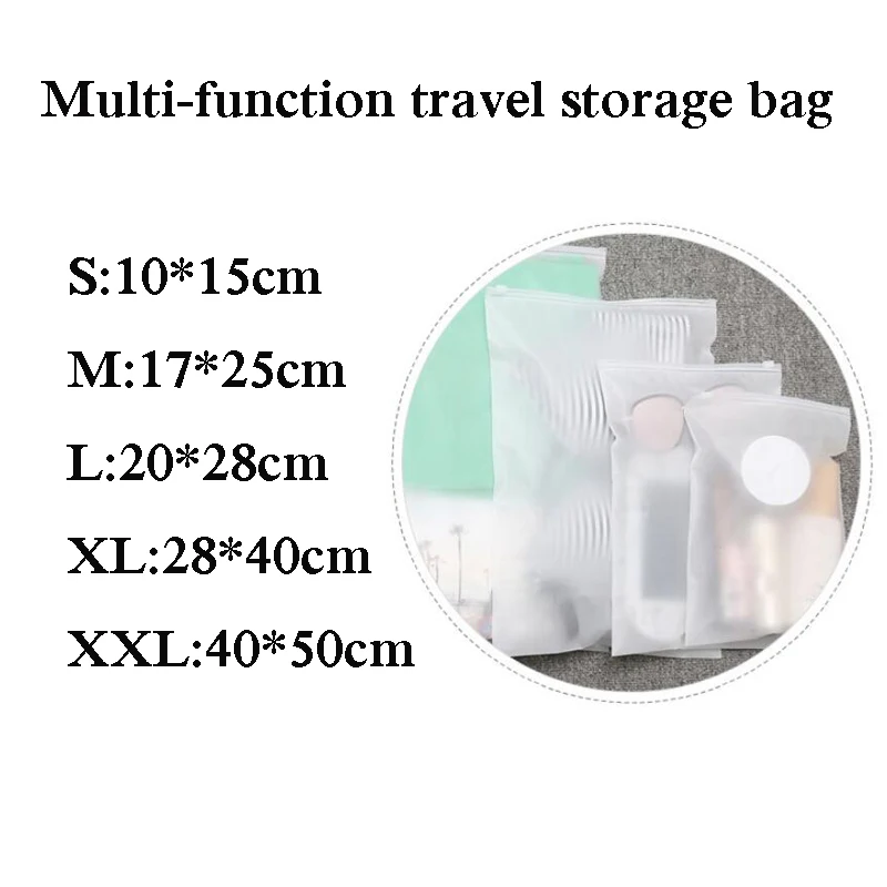 1pcs Clear Transparent Plastic Package Bag Travel Storage Pouch Waterproof Bag Underwear Clothes Organizer Luggage Packing Bags