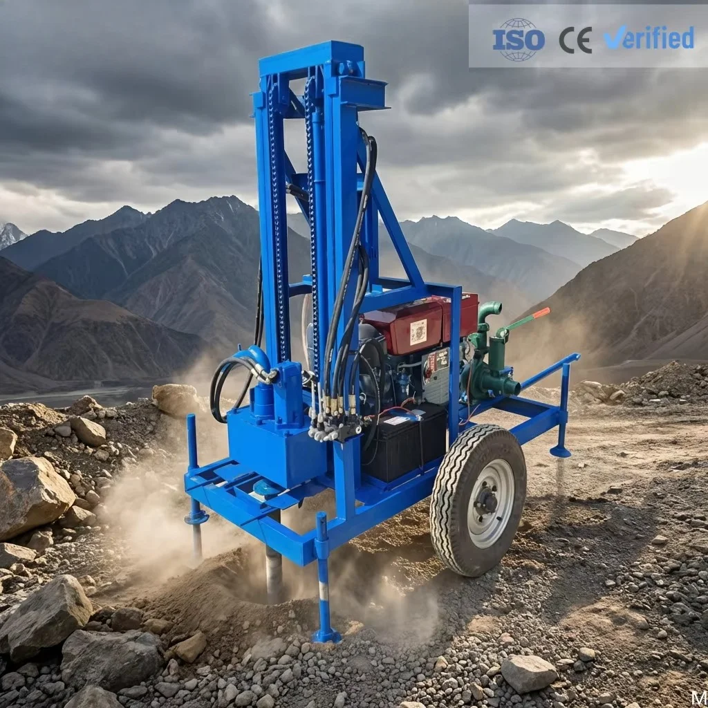 Factory Direct Sales 100m 150m Water Well Drilling Rig High Performance Mine Drilling Rig Diesel Water Well Drilling Rig