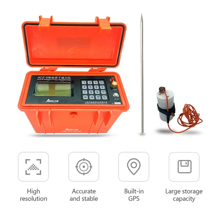 ACZ-8 Proton Magnetometer Industrial Metal Detector For Underground Water Mineral Gold Silver Ore Exploration Survey Equipment