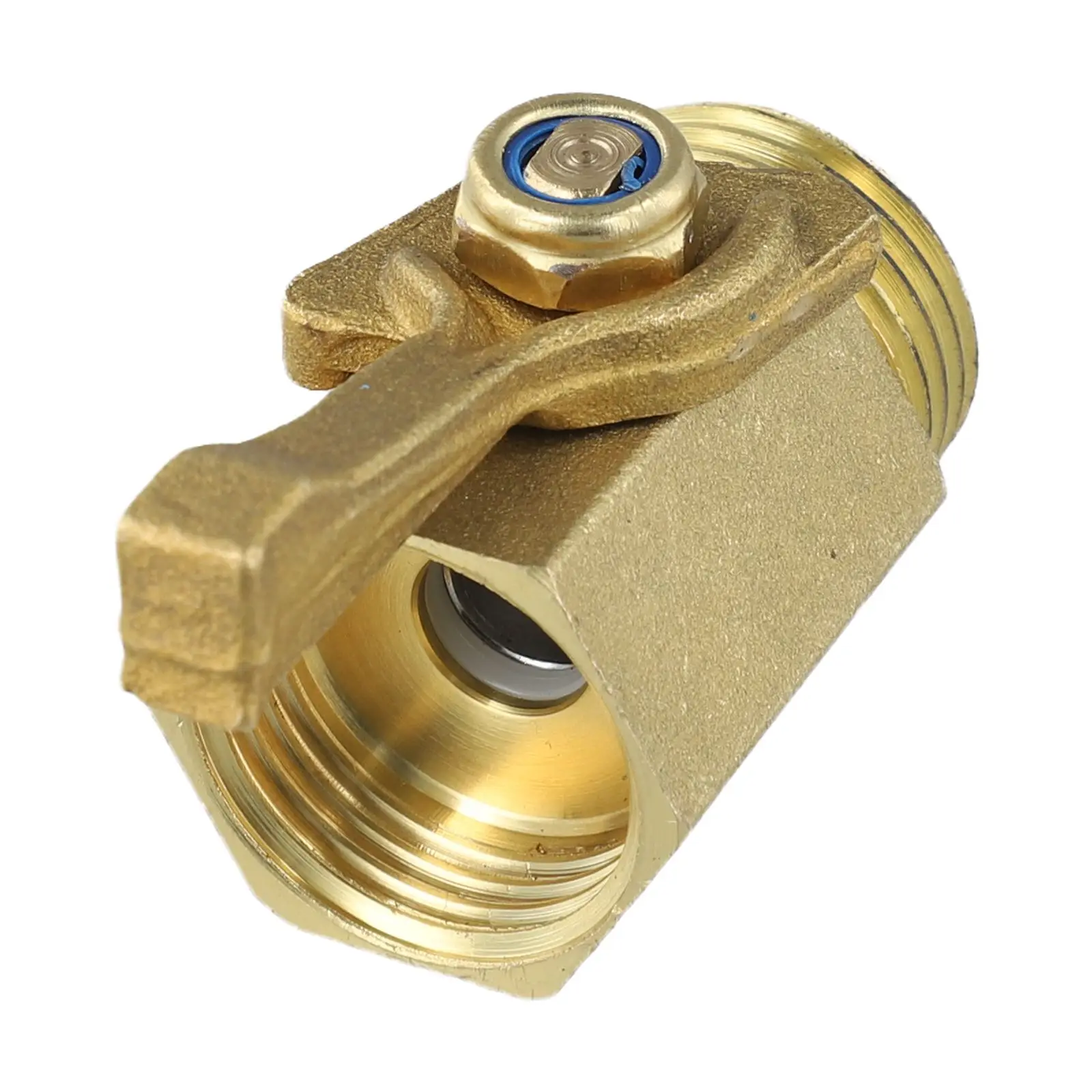 Garden Hose Accessory 34 Inch Robust Brass Shutoff Valve Featuring Ergonomic Design and Reliable Seal Technology