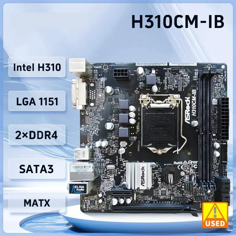 Top H310CM-IB Motherboard LGA1151Intel H310 DDR4 32GB Micro ATX support 9th/8th Gen Core i5-9400F 8500 9700F i9-9900 cpu