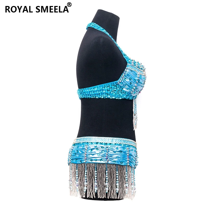 Beaded Fringe Carnival Bra Belt Woman Belly Dance Costumes Sexy Belly Dance Wear Belly Dance Bra And Belt Set Belly Dance Outfit