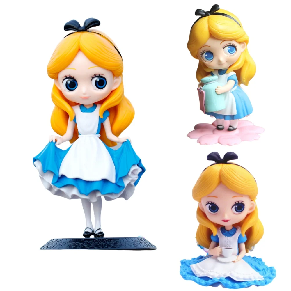 ديزني أليس فتاة الأميرة دمية الشكل لعب الدمى الأطفال البلاستيكية تمثال نموذج الديكور جمع للطفل هدية
