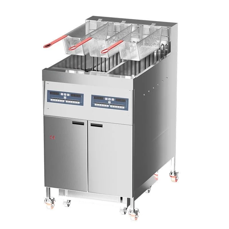 The furnace is used as a three-tank oil filter with electric heat and large-capacity automatic lifting and fryer