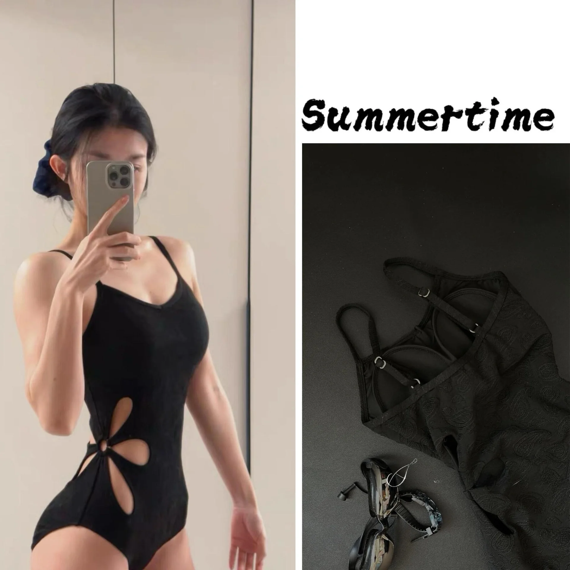 

Черный профессиональный спортивный купальник для соревнований с фиксированными чашками, двухслойный, без спинки, треугольный, для тренировок, женский, лучший выбор...