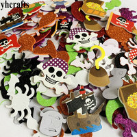 100PCS Halloween pumkin Spider ghost Pirate foam stickers Handmade arts crafts OEM bulk wholesale