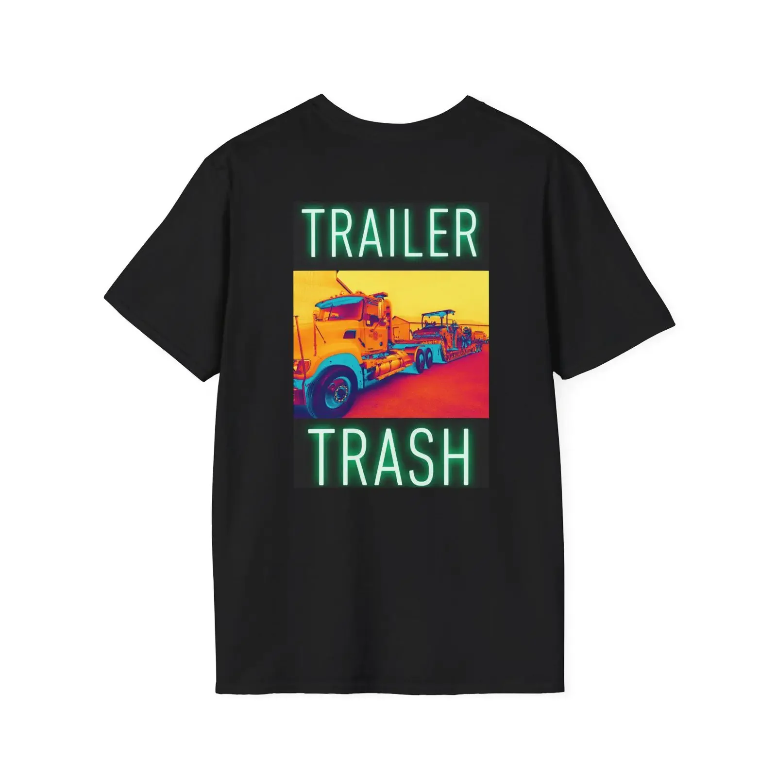 Trailer Trash Truck T Shirt Vintage Semi  vintage Washed streetwear Versatile Unisex fashion designer clothes Casual Breathable