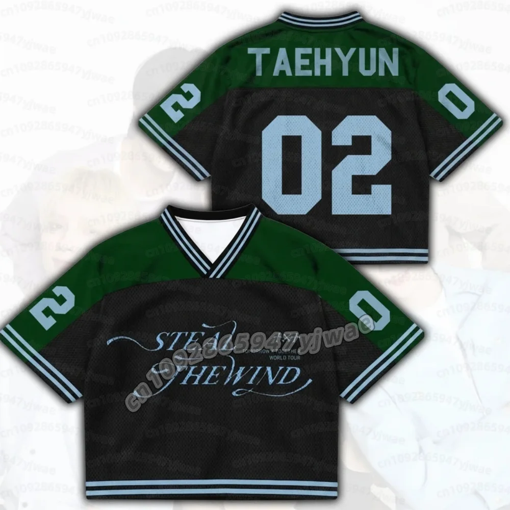 2026 New Men Concert Steal The Wind World Tour Mesh Jersey Gift For Fans Yeonjun Soobin Fans Gift Women Men Kids Adult T-Shirt