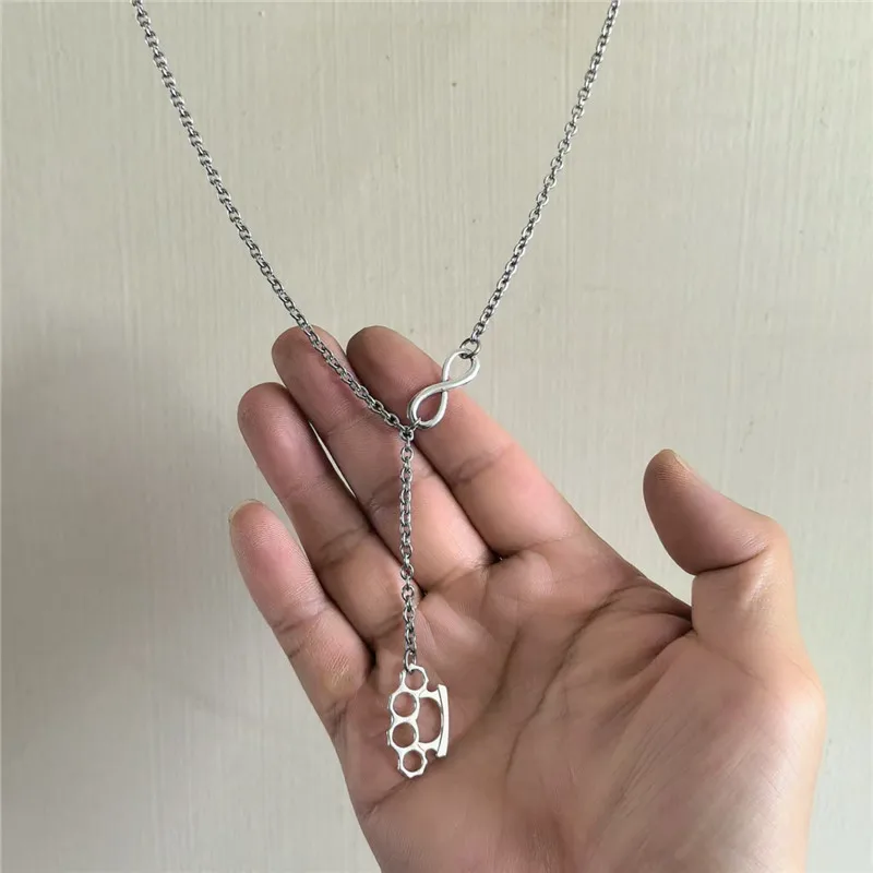 Trendy New Personalized Fortune Symbol Punk Lucky Number 8 Boxing Glove Necklace Unisex Five-Pointed Star Jewelry Holiday Gift