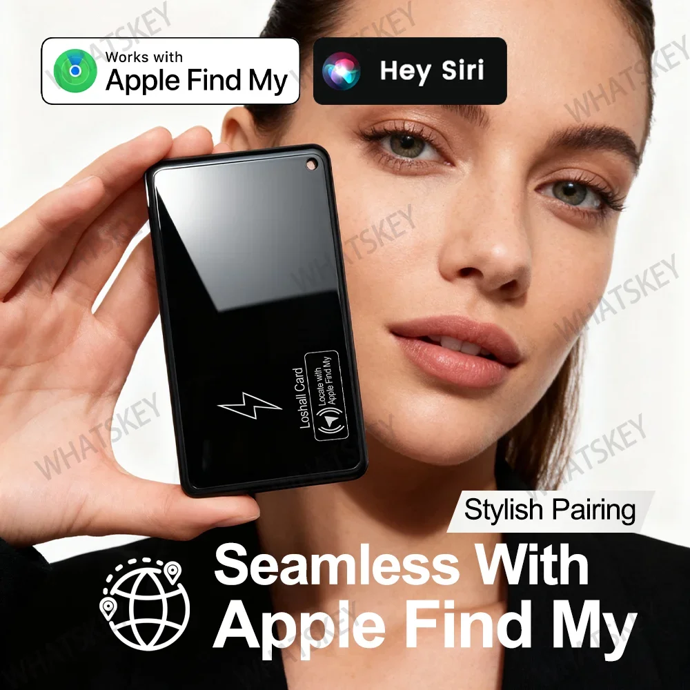 مادة الأكريليك سطح مرآة أملس محفظة محمولة لمكافحة خسر بطاقة تحديد المواقع العالمية GPS Itag ل IOS IPhone العثور على جهازي