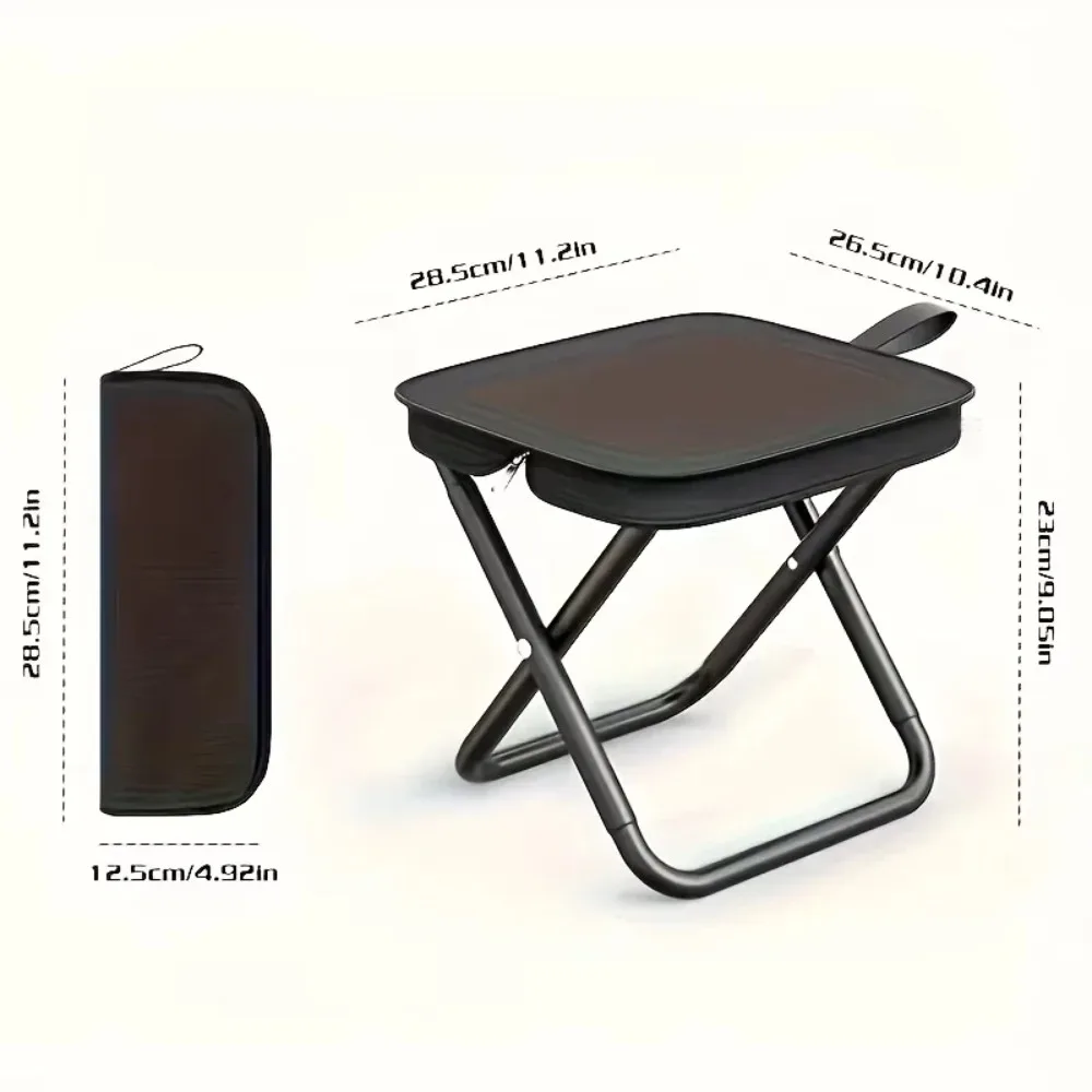 Portable Folding Camping Chair Lightweight Fishing Stool Outdoor Picnic Travel Handbag Mini Seat Beach Hiking Compact Rest Tool