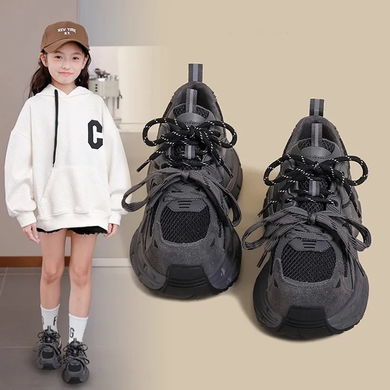 

Toddler Shoes For Girls Lightweight Breathable Mesh Little Kids Outdoor Casual Sneakers Non-slip Children Fashion Sports Shoes