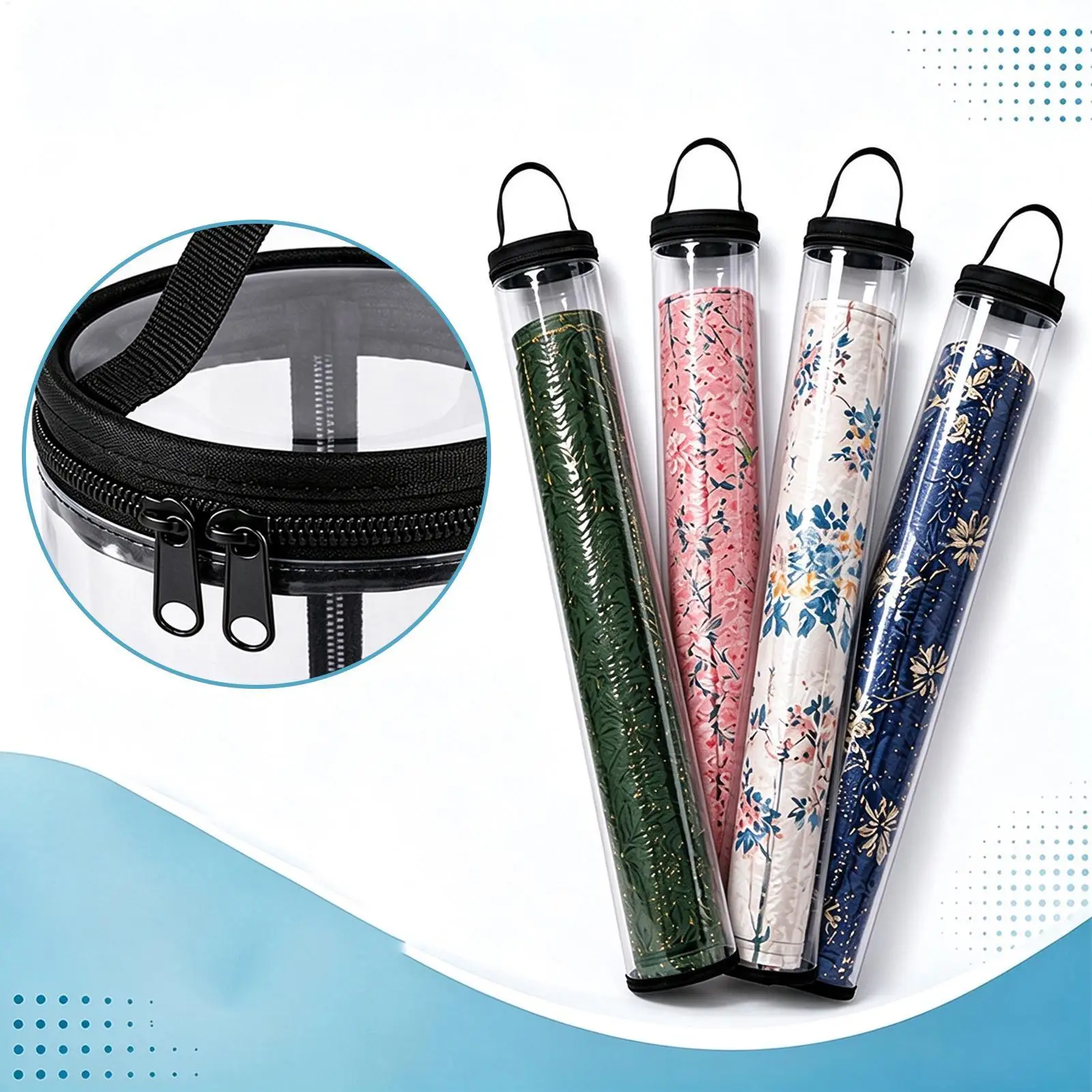 Transparent Dustproof Mahjong Mat Storage Bag With Double Smooth Zipper Fits Racks Tiles All-in-One Travel Storage Bag camping