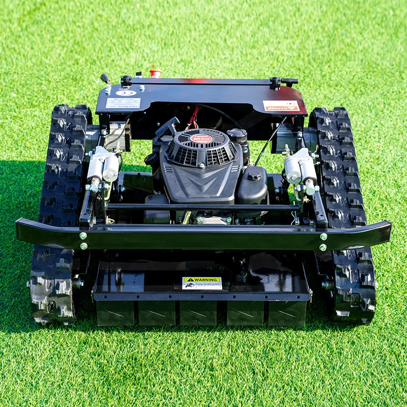 Customized New Best-Selling Small  Four-Stroke Track Remote Controlled Lawn mower ct And Efficient Outdoor Gardening Tool