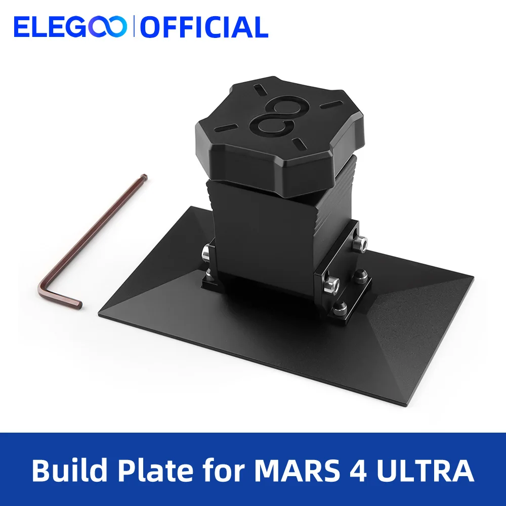 ELEGOO Build Plate for MARS 4 Ultra LCD 3D Printer, with 4-Point Leveling and Laser-Carved Surface, 160 * 95.6mm