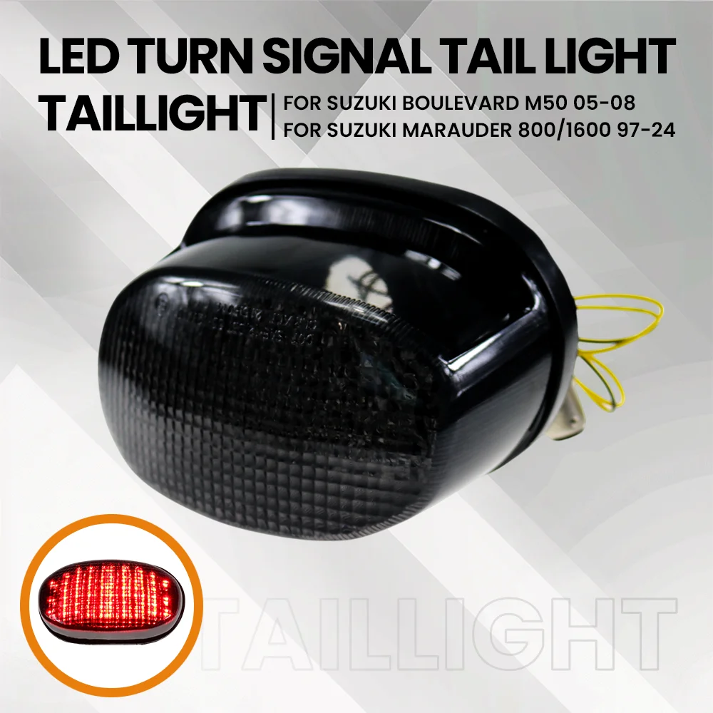 

Motorcycle Accessories LED Turn Signal Tail Light Taillight Indicator For SUZUKI MARAUDER 800 1600 97-04/ BOULEVARD M50 05-08