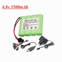 4.8v nimh Rechargeable Battery For Remote control electric toy boat car truck Upgrade 3500mAh 3000mAh 4.8v NIMH Batteries Pack