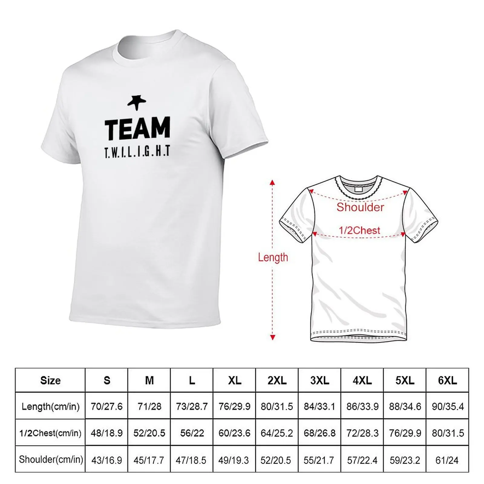 Team Twilight Saga T-Shirt mens graphic t shirts t shirts for man pack cotton T-Shirt