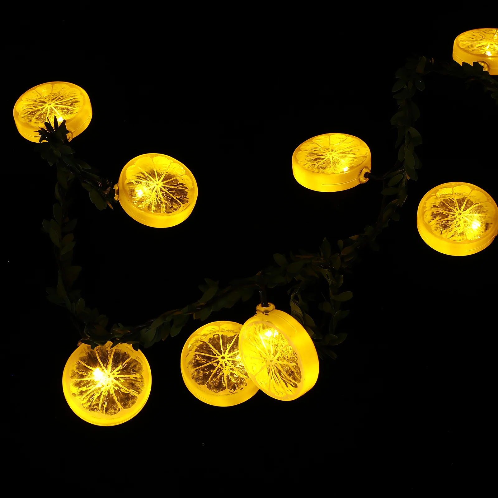 

1pc Solar Imitated Lemon Vine Led String Lamp Outdoor Garden Yard Decorative Lighting Solar String Light