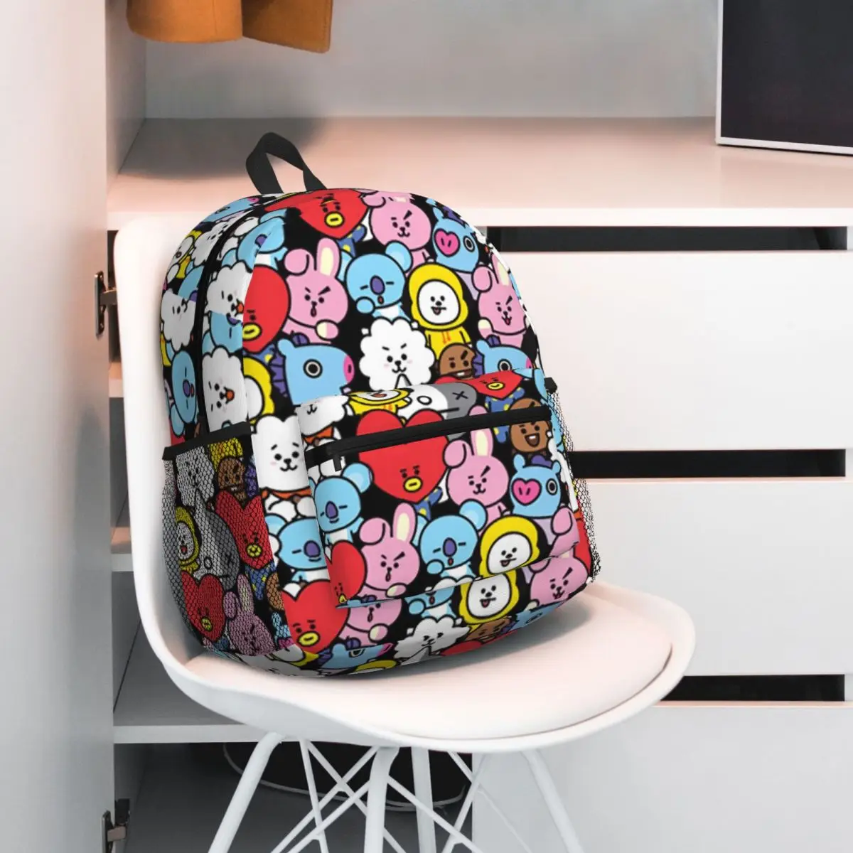 

Милый мультяшный BT21, студенческий рюкзак, школьная сумка, походный дорожный рюкзак для мальчиков и девочек, модная сумка для книг, сумки на плечо