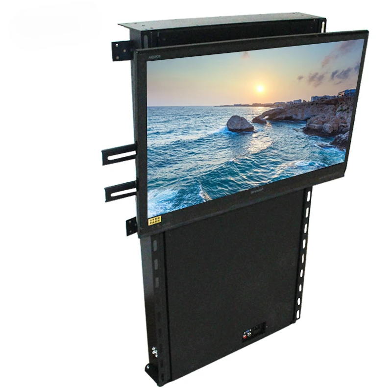 Panel LCD TV Lifter Remote Control Electric Cabinet Hidden TV Lift 32-70 Inch TV Telescopic Stand for Office/Home/Education