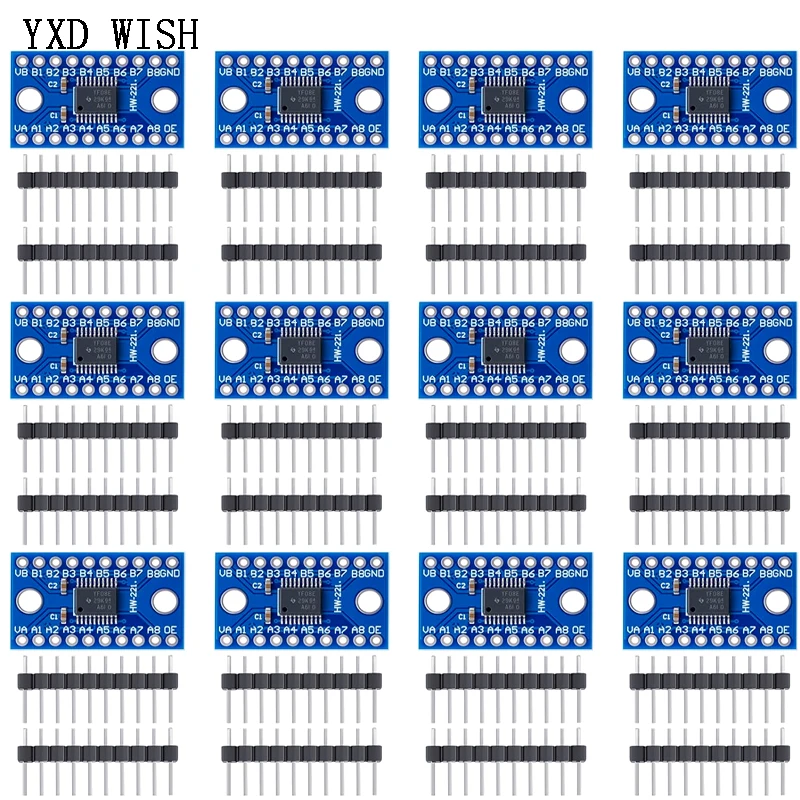 

12 шт. TXS0108E высокоскоростной полнонаправленный преобразователь логического уровня, 8-битный 8-канальный преобразователь логического уровня, переключатель 3,3 В, 5 В, двунаправленный преобразователь