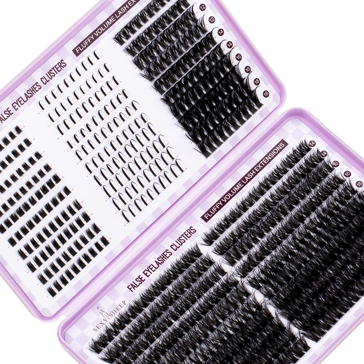 Wimpernbüschel, dicke Volumen-Wimpern, einzelne Wimpernbüschel, flauschige Wimpernverlängerungen, DIY-Wimpern, wiederverwendbar, anfängerfreundlich – Detail 6