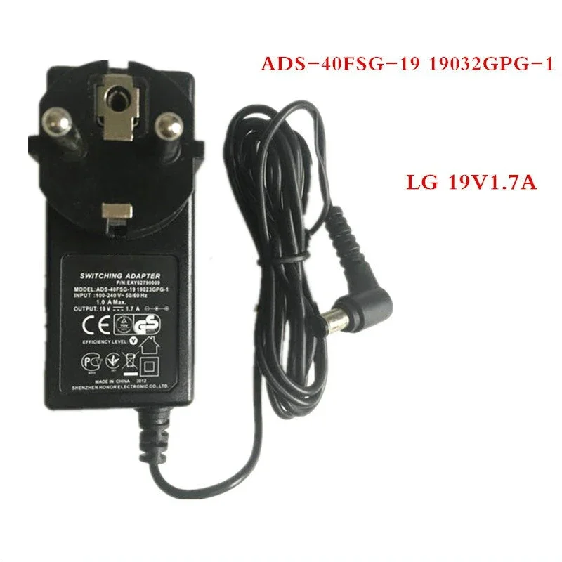 EU 19V 1.7A 32W ADS-40FSG-19 AC Adapter For LG EAY62549304 E1948S E2242C E2249 LCD Monitor Power Supply Charger