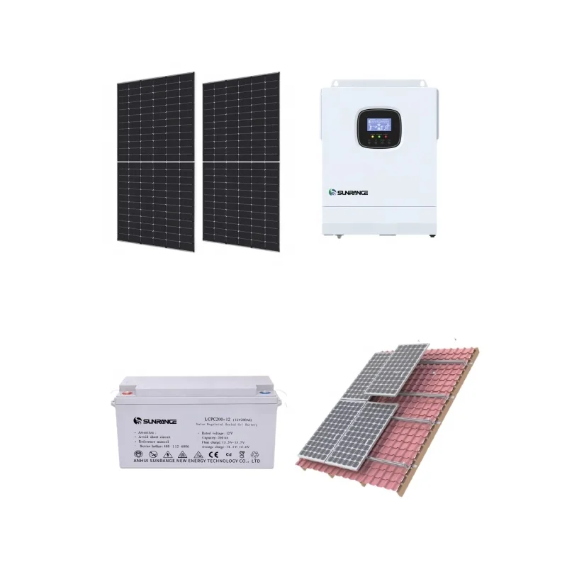 Sunrange Off Grid Solar System 5Kw 10Kw Energy Storage Solar Panels With Monocrystalline Silicon