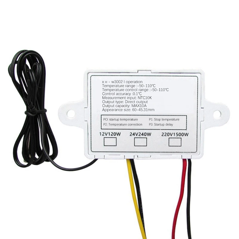 

XH-W3002 Microcomputer Digital Thermostat With Probe Heat Cool Temp Thermostat Control Switch